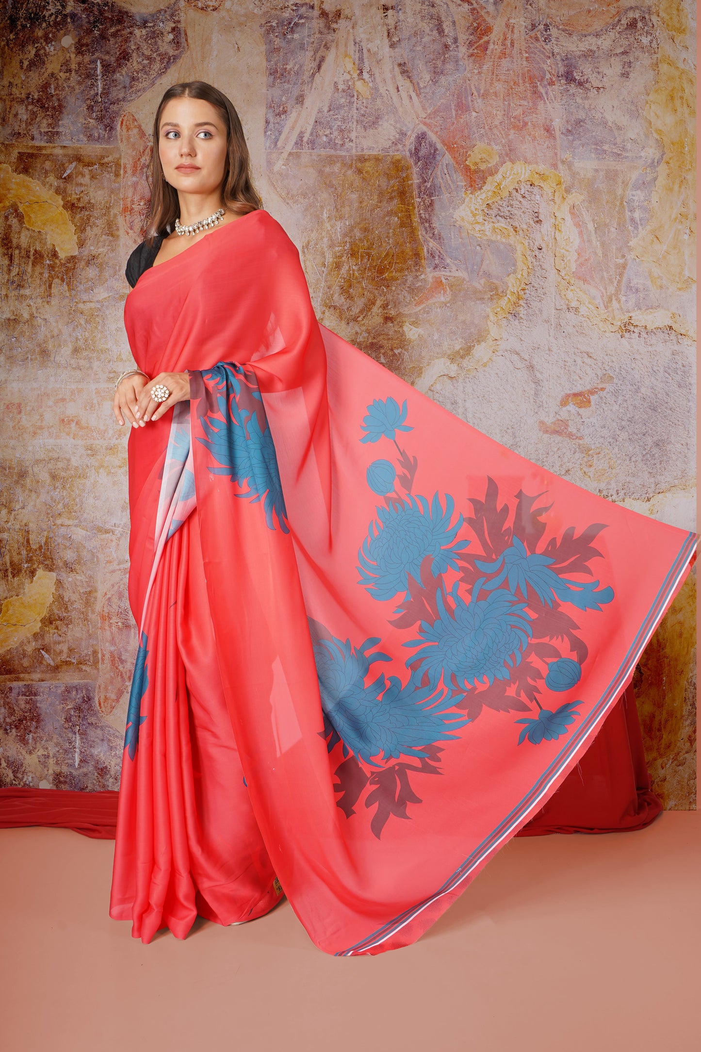 Kamini - Satin Georgette Saree