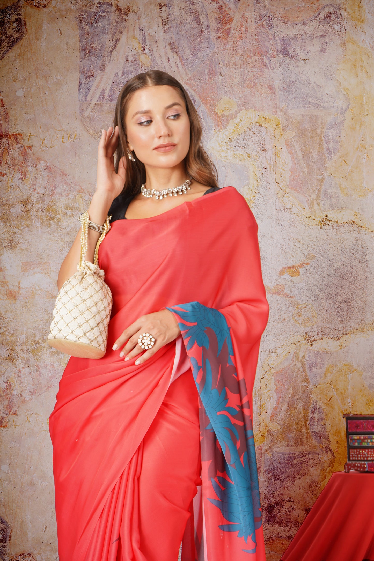 Kamini - Satin Georgette Saree