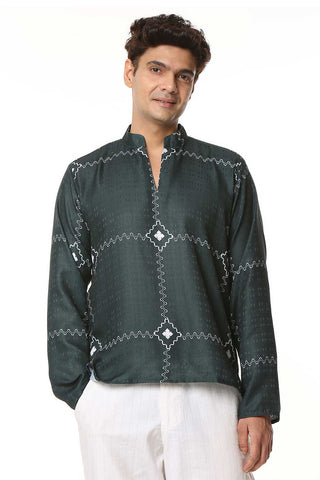 Ajrakh | Korean Shirt Kurta