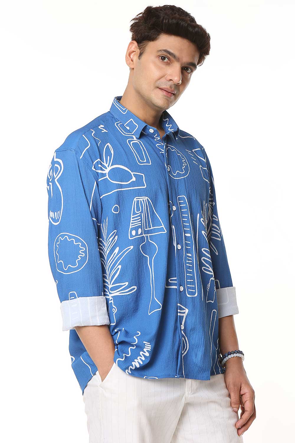 Jodhpur Sketch | Luxury Popcorn Material I Men Shirt