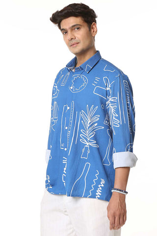 Jodhpur Sketch | Luxury Popcorn Material I Men Shirt