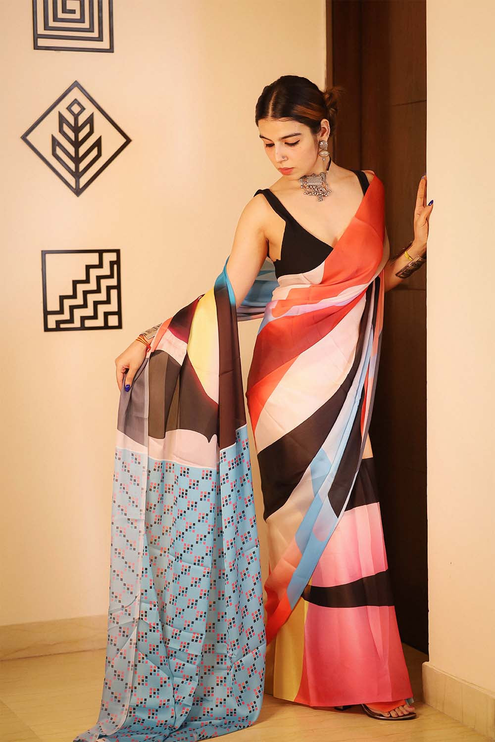 Atrangi - Satin Georgette Saree