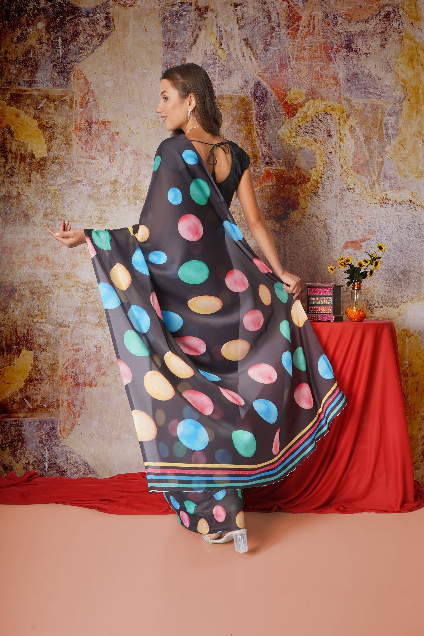 Bindu - Satin Georgette
