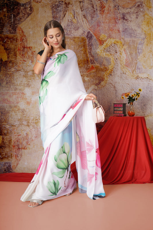 Grishma - Satin Georgette Saree