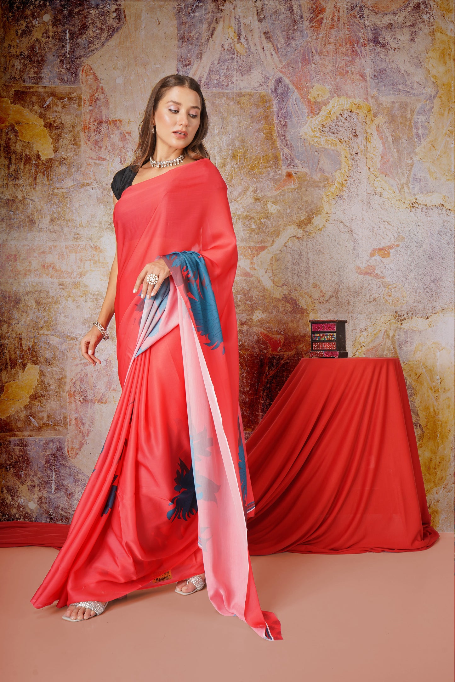 Kamini - Satin Georgette Saree