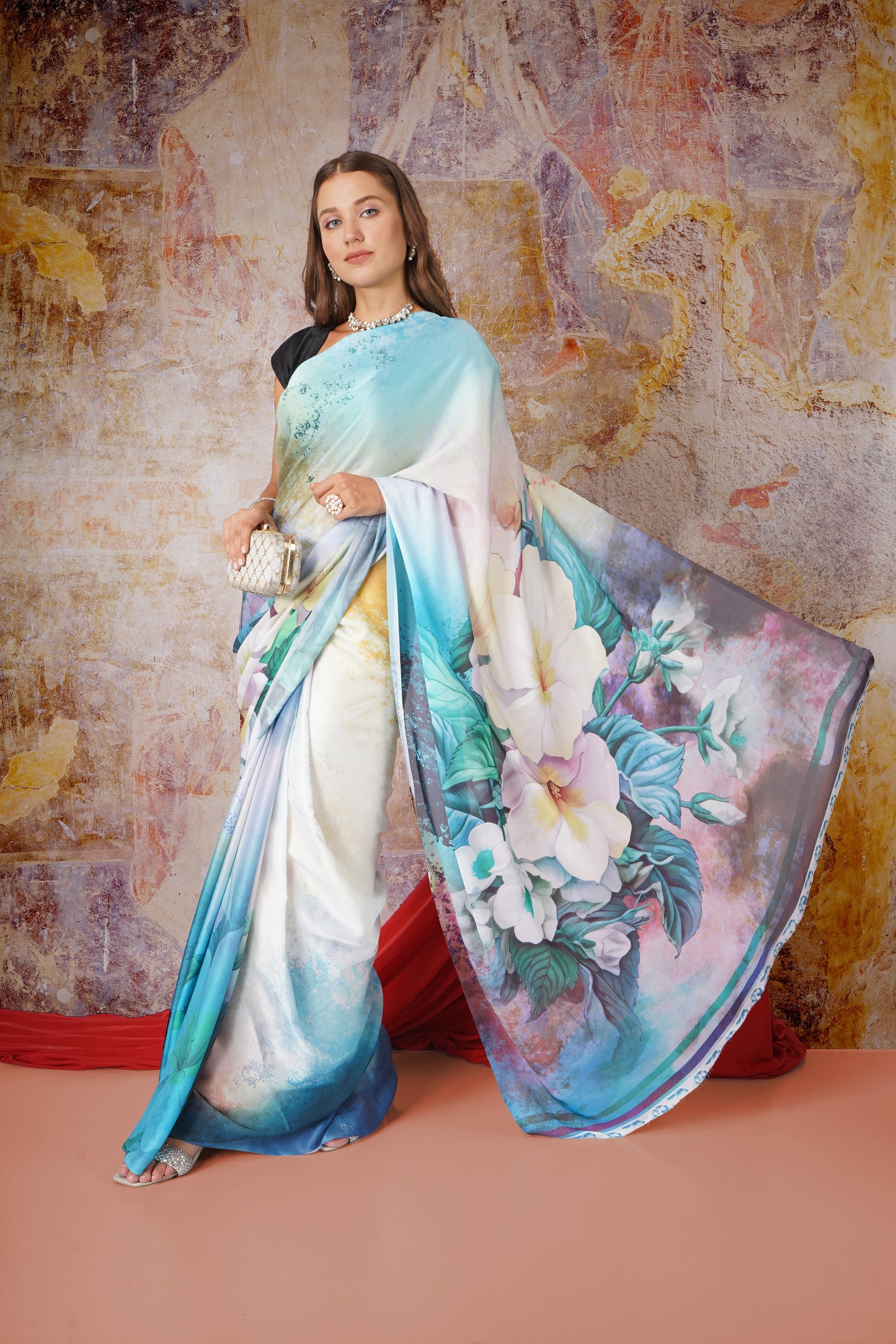 Basant - Satin Georgette Saree