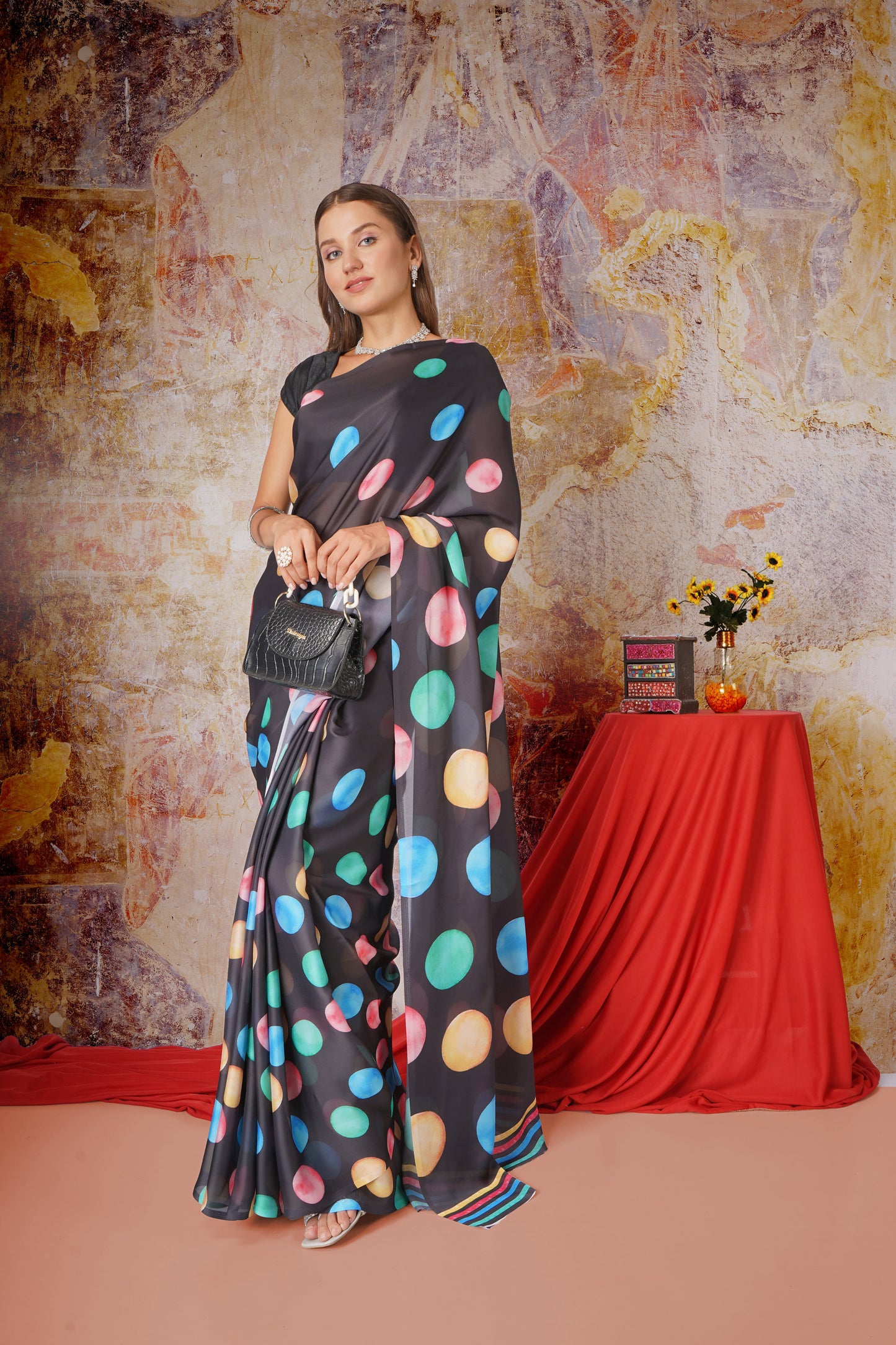 Bindu - Satin Georgette