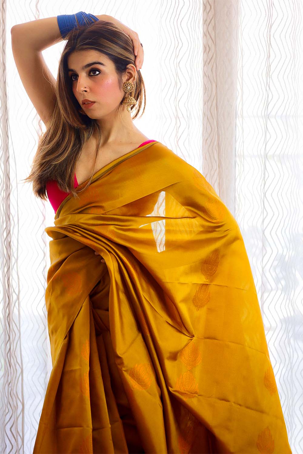 Kashi I Banarasi Silk Saree I Mustard Yellow