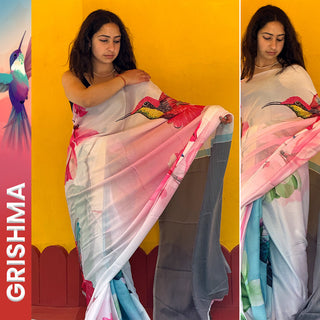 Grishma - Satin Georgette Saree