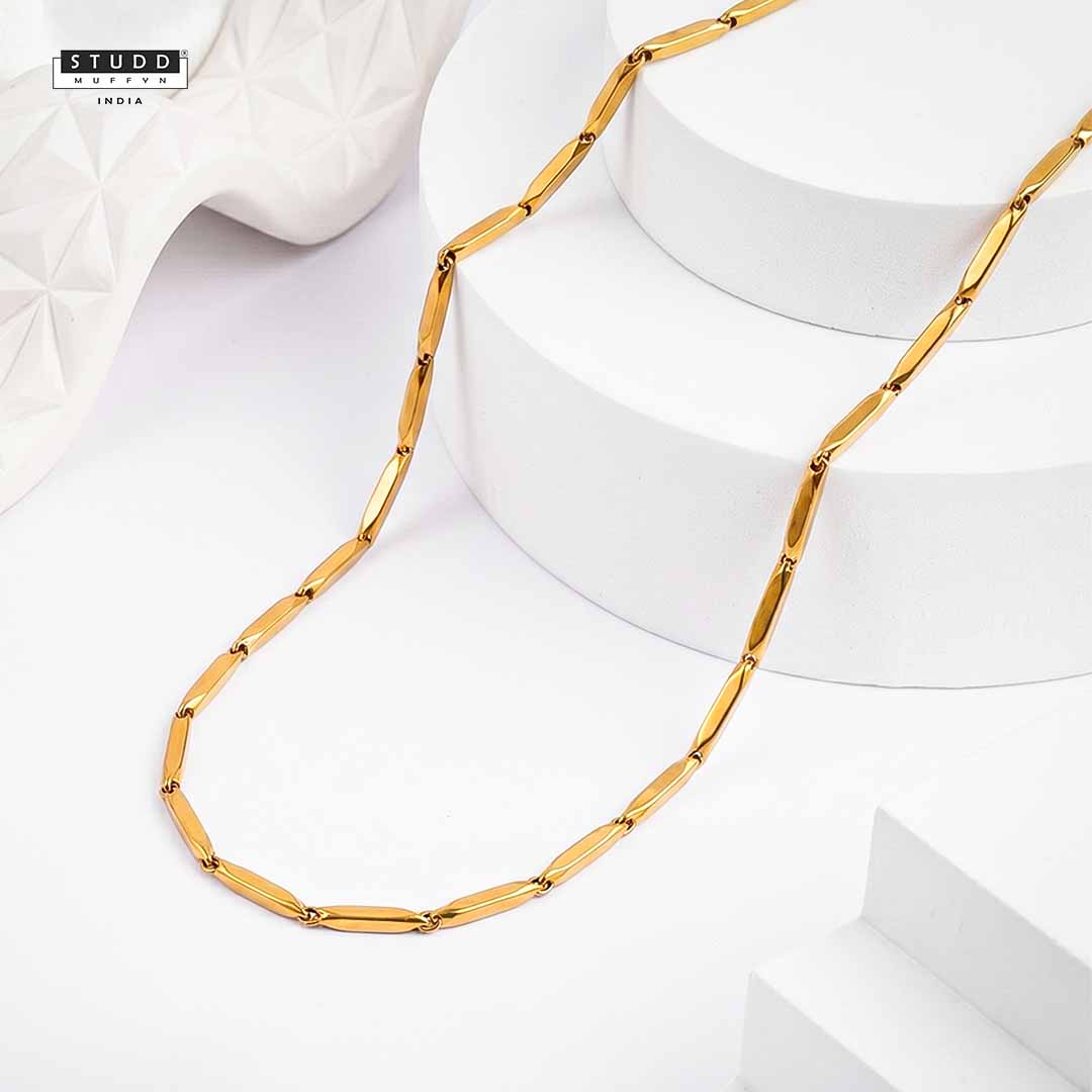 Golden Rice Chain - 24K Gold Tone Plated [ Pack of 2 ]