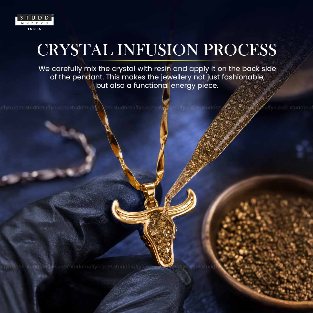 Guardian Bull Pendant - 24k Gold Tone Plated [ Gold Chain ]