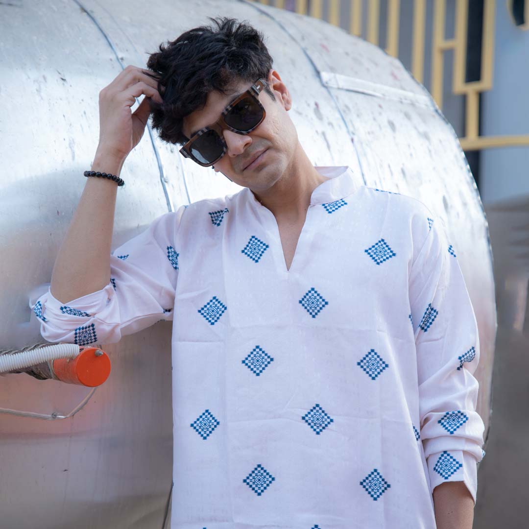 Ikkat | Korean Shirt Kurta