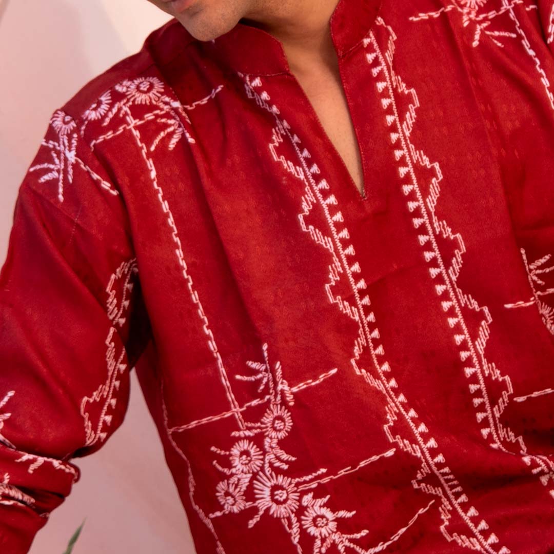 Kalamkari I Korean Shirt Kurta