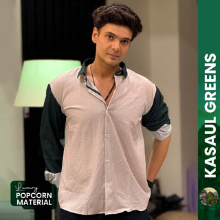 Kasaul Greens | Luxury Popcorn Material | Men Shirt