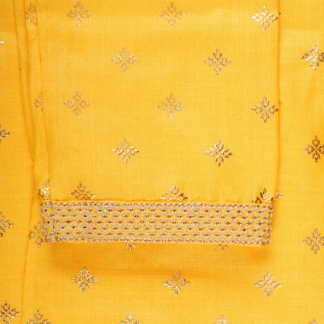 Yellow Block Print Kurta