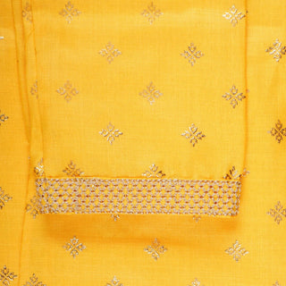 Yellow Block Print Kurta