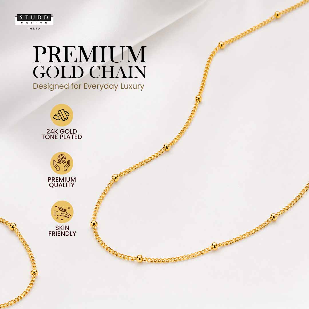 Golden Satellite Chain - 24K Gold Plated