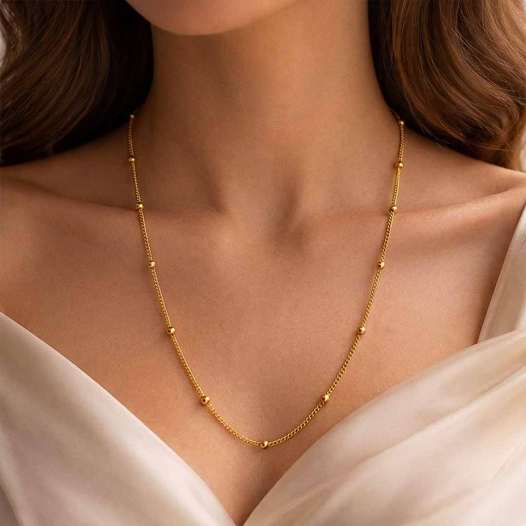 Golden Satellite Chain - 24K Gold Plated