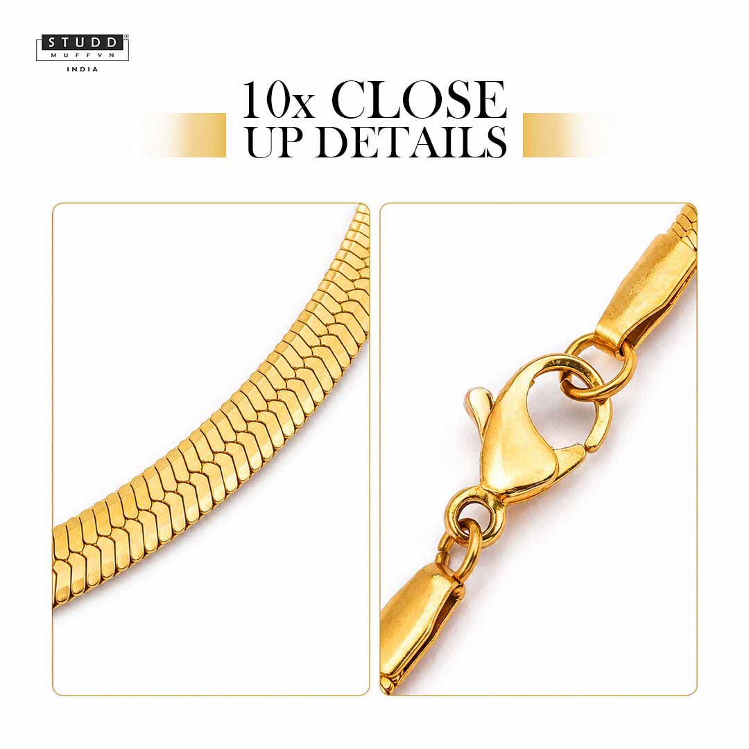 VELORE Snake Chain – 18K Gold Tone Plated [ PACK OF 2 ]