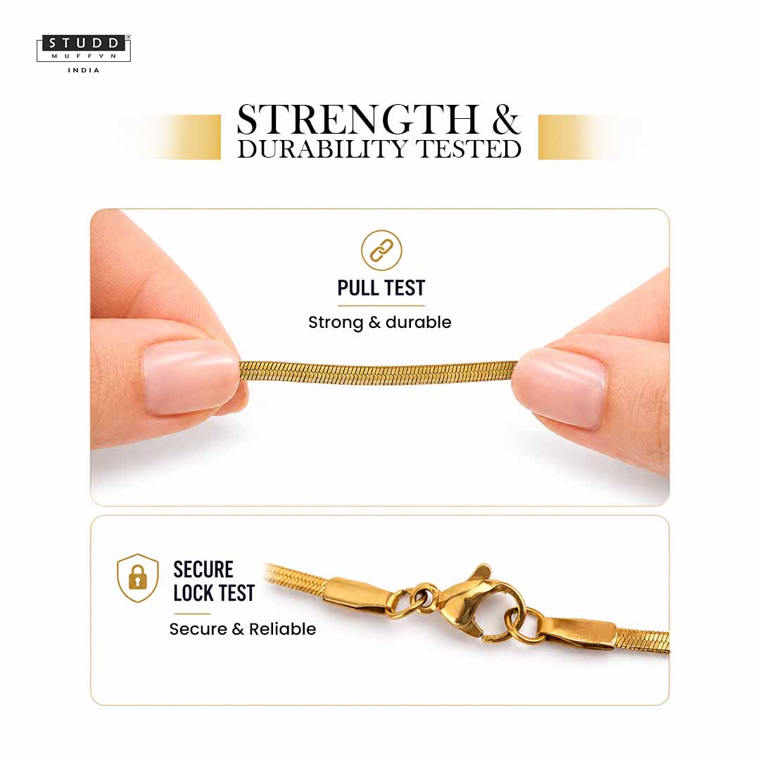 VELORE Snake Chain – 18K Gold Tone Plated