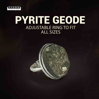 Pyrite Geode Ring