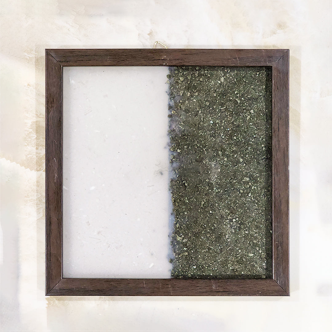 Pyrite & Selenite Dust Plate